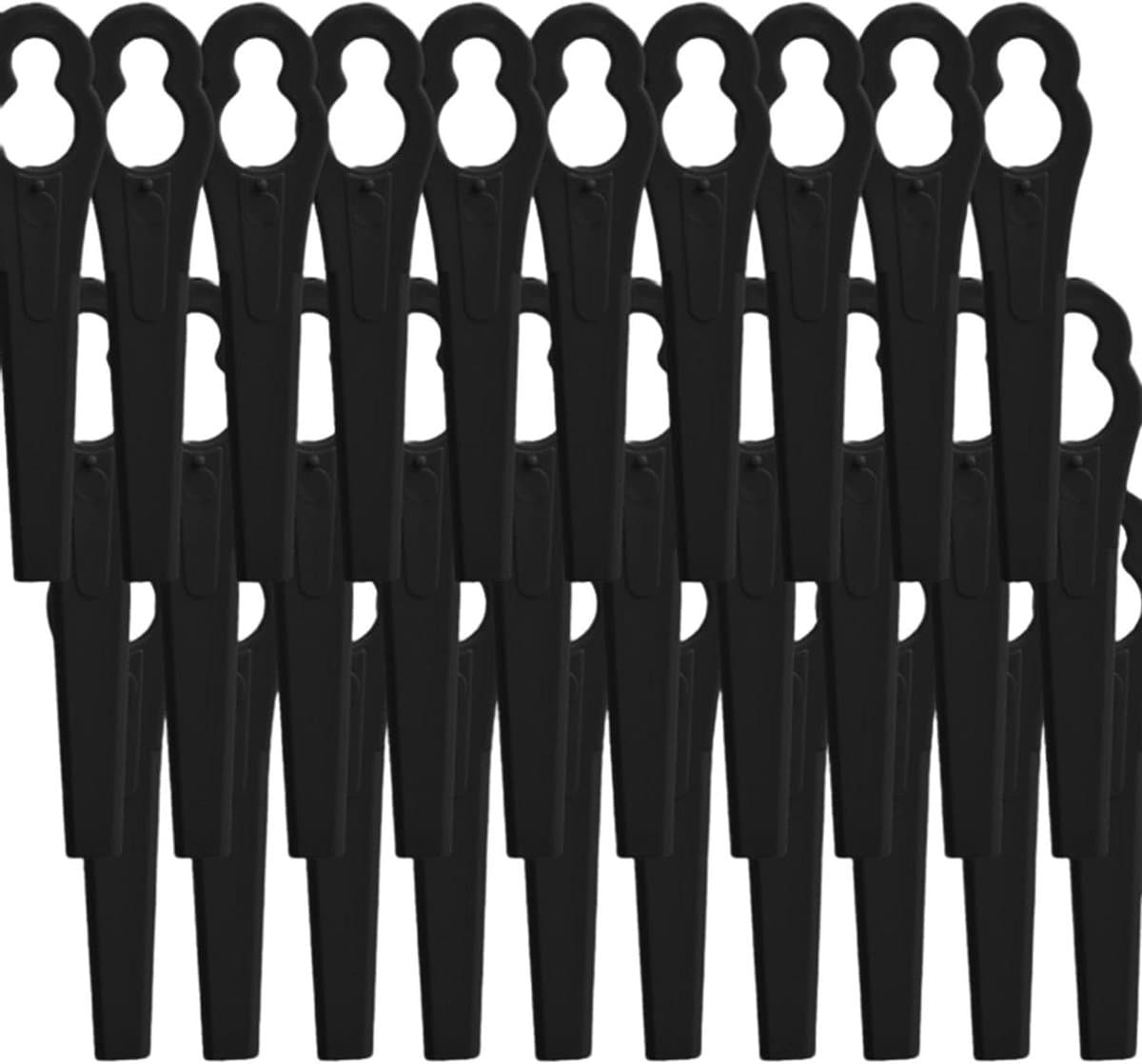 Plastic Grasmaaier Mesjes - Vervangende Mesjes Grasmaaier - Gazon Onderhoud - Universele Pasvorm - 83 mm - Zwart — afbeelding 1