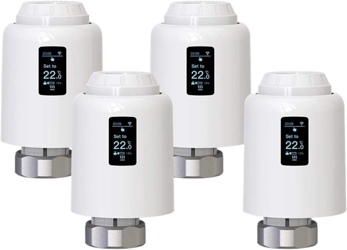 Slimme Thermostaatkop - Radiatorkraan Actuator - Energie Besparen - Wifi Bediening - M30*1.5 - Wit — afbeelding 1
