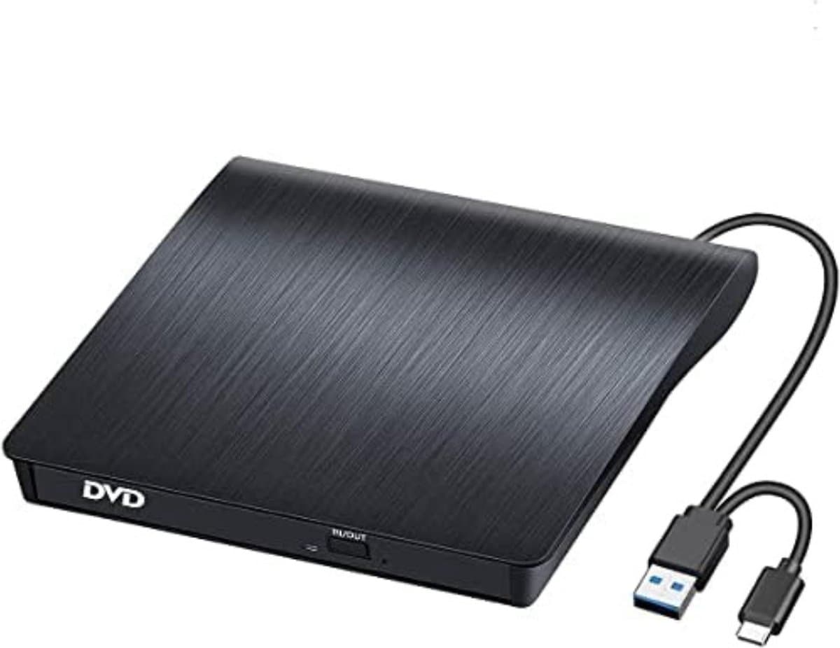Externe DVD Speler - Externe DVD Speler voor Laptop - Externe DVD Speler en Brander - USB 3.0 en Type-C, Draagbare CD-DVD-Brander — afbeelding 1