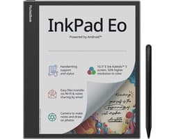 PocketBook InkPad Eo e-note – 10.3 inch E Ink Kaleido 3 kleurenscherm – 64 GB – met stylus – Mist Grey