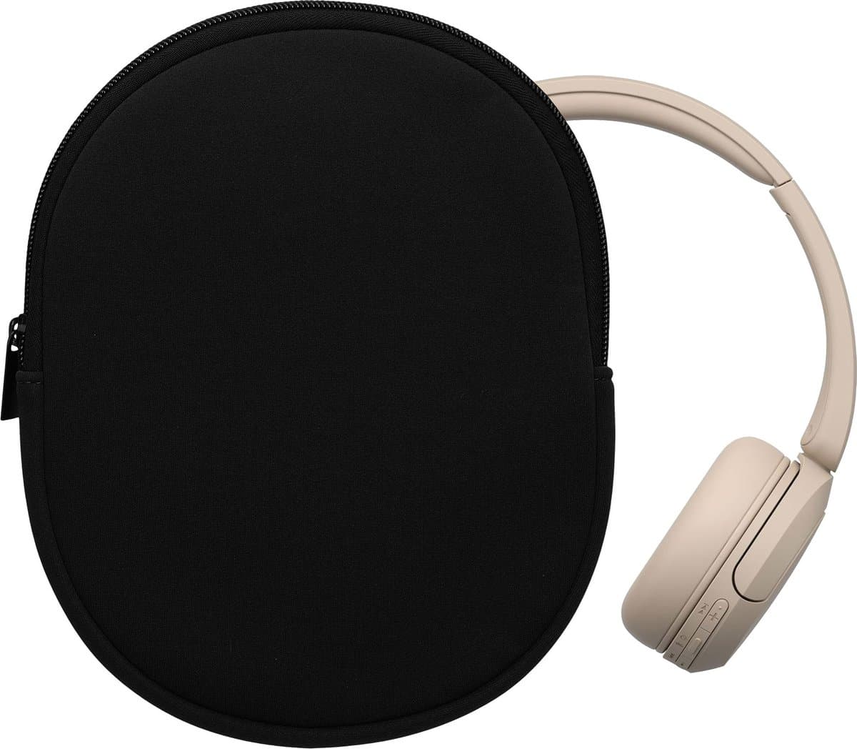 kwmobile hoes geschikt voor Sony WH-CH520 / WH-CH510 / MDR-ZX110 - 22,5 x 17 cm - Beschermhoes voor headset in zwart - Van neopreen — afbeelding 1