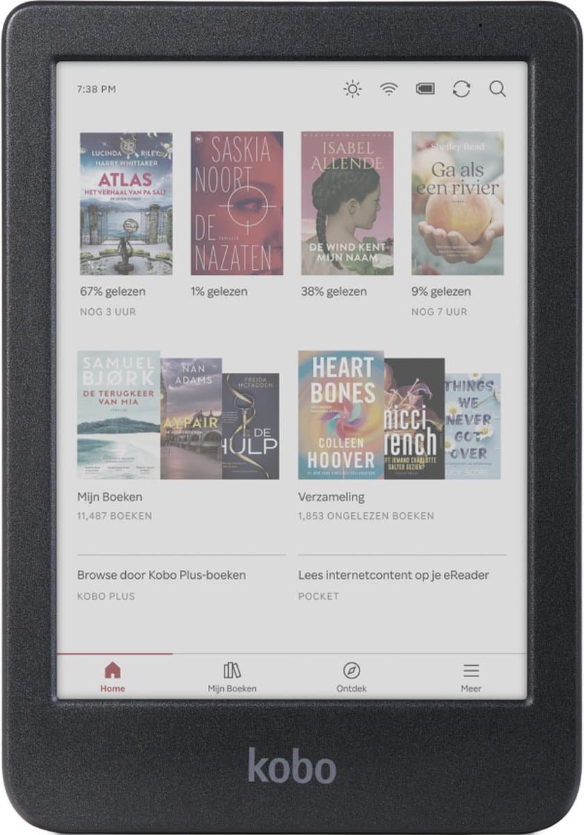 Kobo Clara Colour Zwart - 6 Inch 16 Gb (ongeveer 12.000 E-books) Waterdicht (ip8x) — afbeelding 1