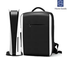 Heuts Goods - LUXE zwarte tas geschikt voor PS5 - PS5 Koffer - PS5 Tas - Beschermingstas - Draagtas geschikt voor PS5 - Hoge Kwaliteit Soft Case - Zwart