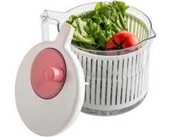 Fruit Wasmachine - Groente Spinner - Salade Bereiden - Hand Crank Bediening - 23.5 x 19.5 cm - Meerkleurig