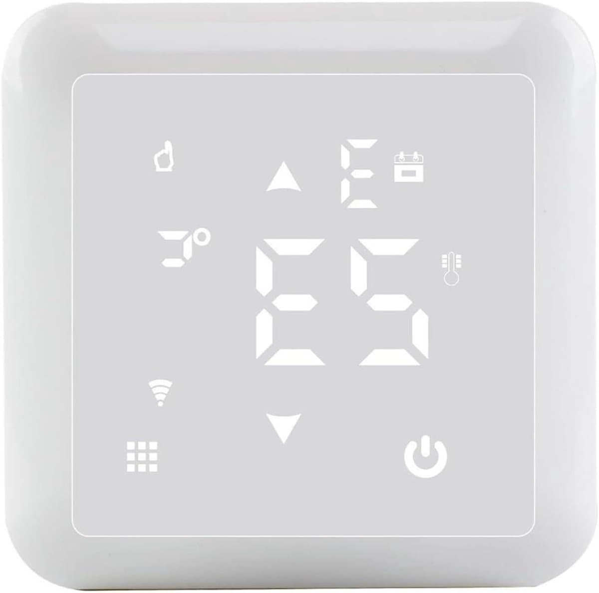 Digitale Thermostaat - Kamer Thermostaat - Verwarming Regelen - Touchscreen Bediening - 86 x 86 mm - Lichtgroen — afbeelding 1