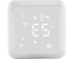 Digitale Thermostaat - Kamer Thermostaat - Verwarming Regelen - Touchscreen Bediening - 86 x 86 mm - Lichtgroen
