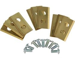 Reservemessen Grasmaaier - Snijbladen Robotmaaier - Gazon Onderhoud - Titanium Gecoat - 9 Stuks - Goud