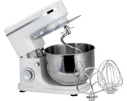 Keukenmixer - Deegmixer Elektrisch - Brood Bakken - Planetaire Mengwerking - 6L Kom - Wit