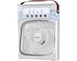 Mobiele , mini-luchtkoeler, tijdelijk met gratis anti muggen apparaat, 5-in-1 airconditioning, klein, draagbaar, 7 leds, luchtbevochtiger met 3 snelheden, luchtkoeler, ventilator met waterkoeling, voor keuken, kantoor