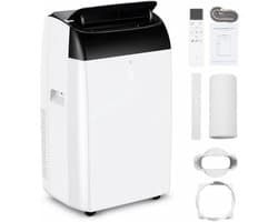 Danky Mobiele Airco 12000 BTU - 3-in-1 Airconditioner Met Koeling, Ontvochtiger & Ventilator - Stil 48dB - Zelfverdamping - 24u Timer - Voor Ruimtes Tot 51m² - Energieklasse A