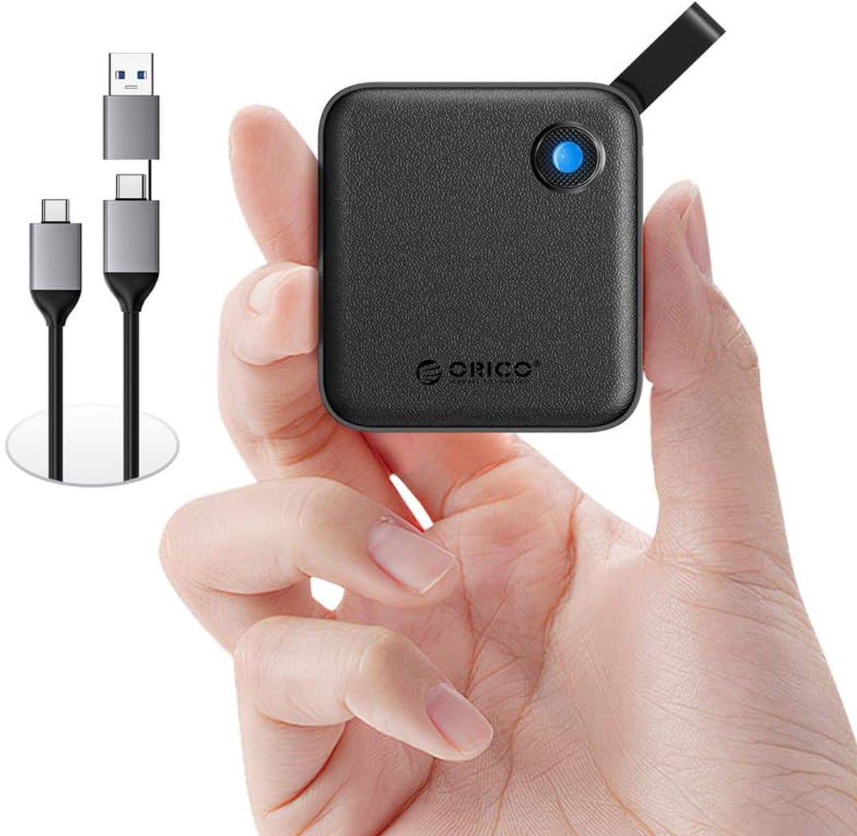 Externe SSD - Draagbare Opslag - Geheugen Uitbreiden - Snelle Dataoverdracht - 4TB - Zwart — afbeelding 1