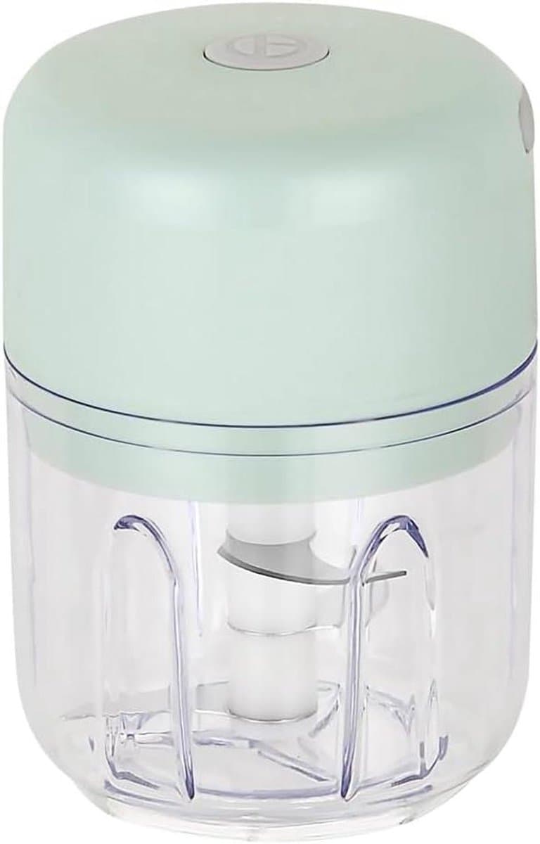 Mini Foodprocessor - Keukenmachine Hakker - Snel Ingrediënten Snijden - Draadloos USB Oplaadbaar - 250ml Capaciteit - Groen — afbeelding 1