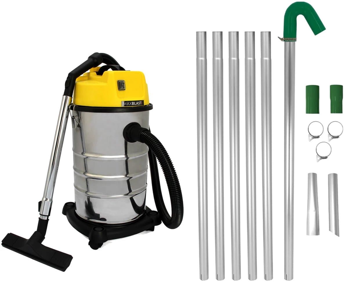 Dakgootstoofzuigerstang set lang bereik afvoerpijp reinigen, 30L Nat-droogzuiger — afbeelding 1