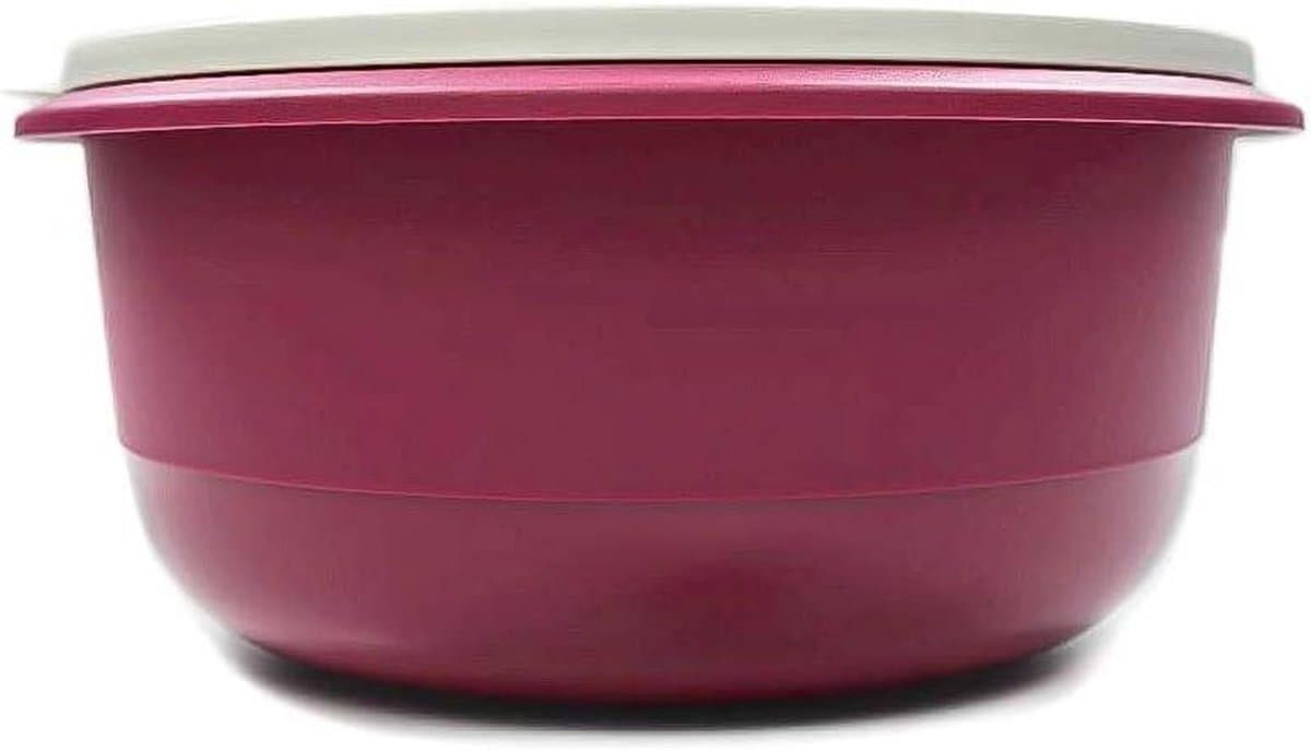 Mengkom - Beslagkom Keuken - Bakken Koken - Origineel Product - 6 Liter 32cm - Donkerroze Wit — afbeelding 1