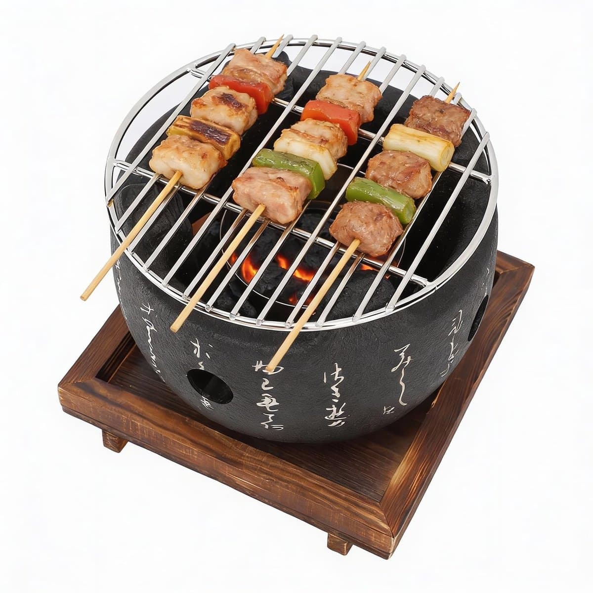 Store_9 - Japanse mini-BBQ-grill - Draagbare grill - Ideaal voor kamperen - Aluminiumlegering - Houtskool barbecue - Compact formaat - Geschikt voo... — afbeelding 1