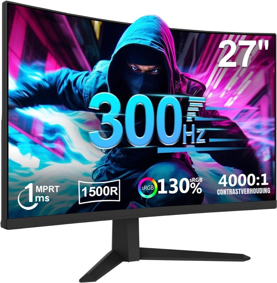 Quvo® Gaming Monitor 240hz - Gaming Monitor -Zwart - 20 x 62 x 46cm; 5kg — afbeelding 1