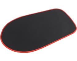 Glijmat Keukenmachine - Onderlegger Apparaat - Apparaat Verplaatsen - Robuust Genaaid - 38x22cm - Zwart Rood