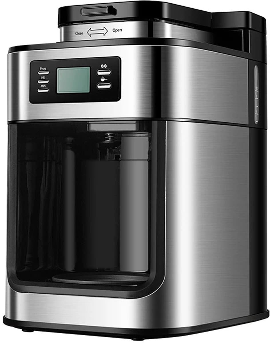 LUMÈ STORE Koffiemachine met Bonenmaler – Koffiezetapparaat – Filter Koffie – Automatisch – Timer – LCD Display – 92°C – Zwart — afbeelding 1