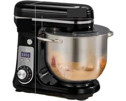 Keukenmixer - Standmixer Keukenapparaat - Bakken en Koken - Stille DC Motor - 6L Kom - Zwart