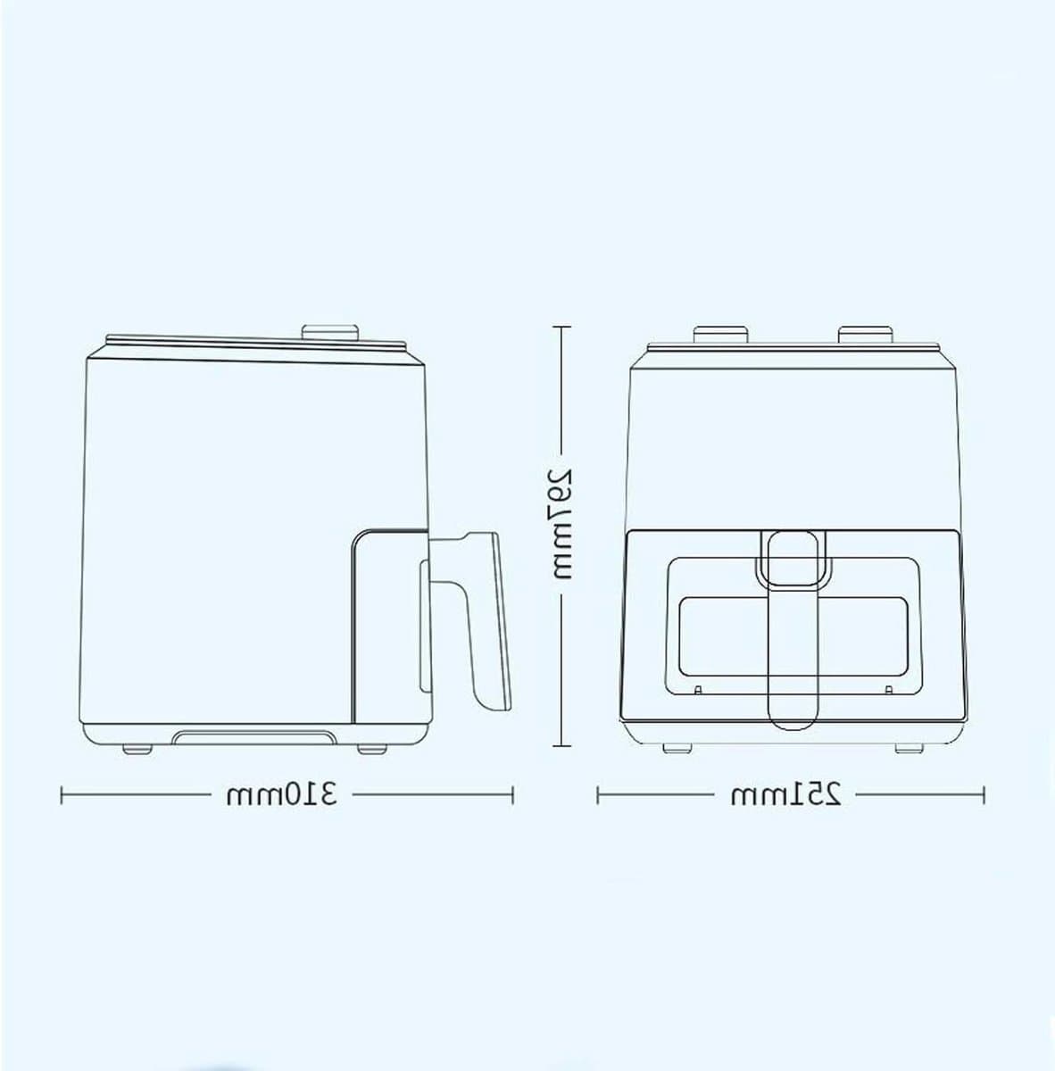 Heteluchtfriteuse - Airfryer Oven - Gezond Koken - Instelbare Temperatuur - 5 Liter - Beige — afbeelding 1