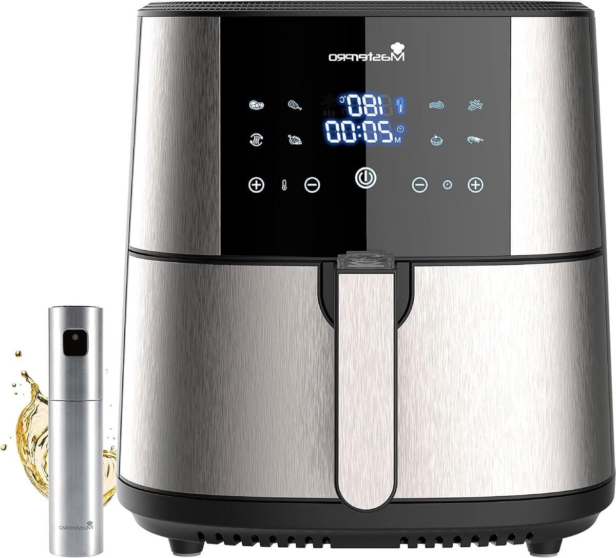 Airfryer XXL - Friteuse Zonder Olie - Gezond Koken - 8 Kookfuncties - 6 Liter - Zwart — afbeelding 1