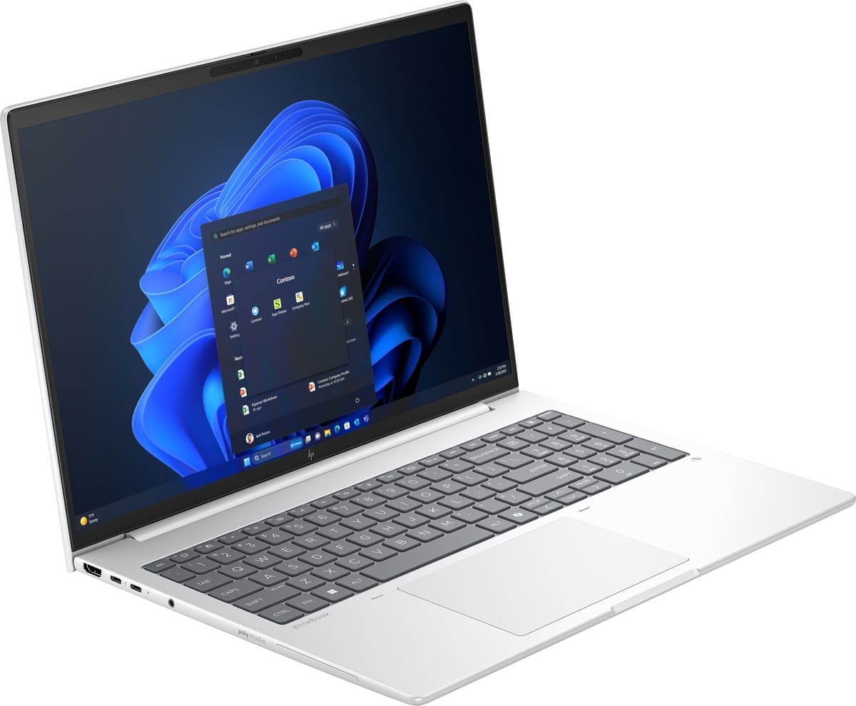 HP EliteBook 8 G1a 16 inch Notebook PC AMD Ryzen AI 7 250 Laptop 40,6 cm (16") WUXGA 16 GB DDR5-SDRAM 1 TB SSD Wi-Fi 6E (802.11ax) Windows 11 Pro AI PC Zilver — afbeelding 1