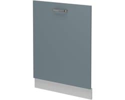 Vaatwasserfrontpaneel - Keukenfront - Keuken Integratie - R-Line Stijl - 60 cm breed - Blauw-grijs