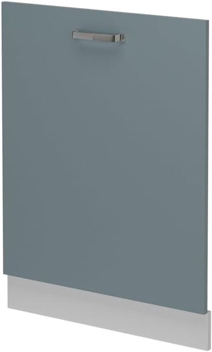 Vaatwasserfrontpaneel - Keukenfront - Keuken Integratie - R-Line Stijl - 60 cm breed - Blauw-grijs — afbeelding 1