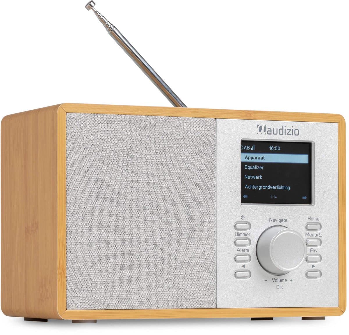 Audizio Cosa internetradio - FM en DAB radio - Kleine radio met Bluetooth - Lichtbruin — afbeelding 1