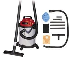 Natte en Droge Zuiger 1250 W - 15 L Roestvrijstalen Tank, Inclusief 36 mm Slangsysteem en Toebehoren