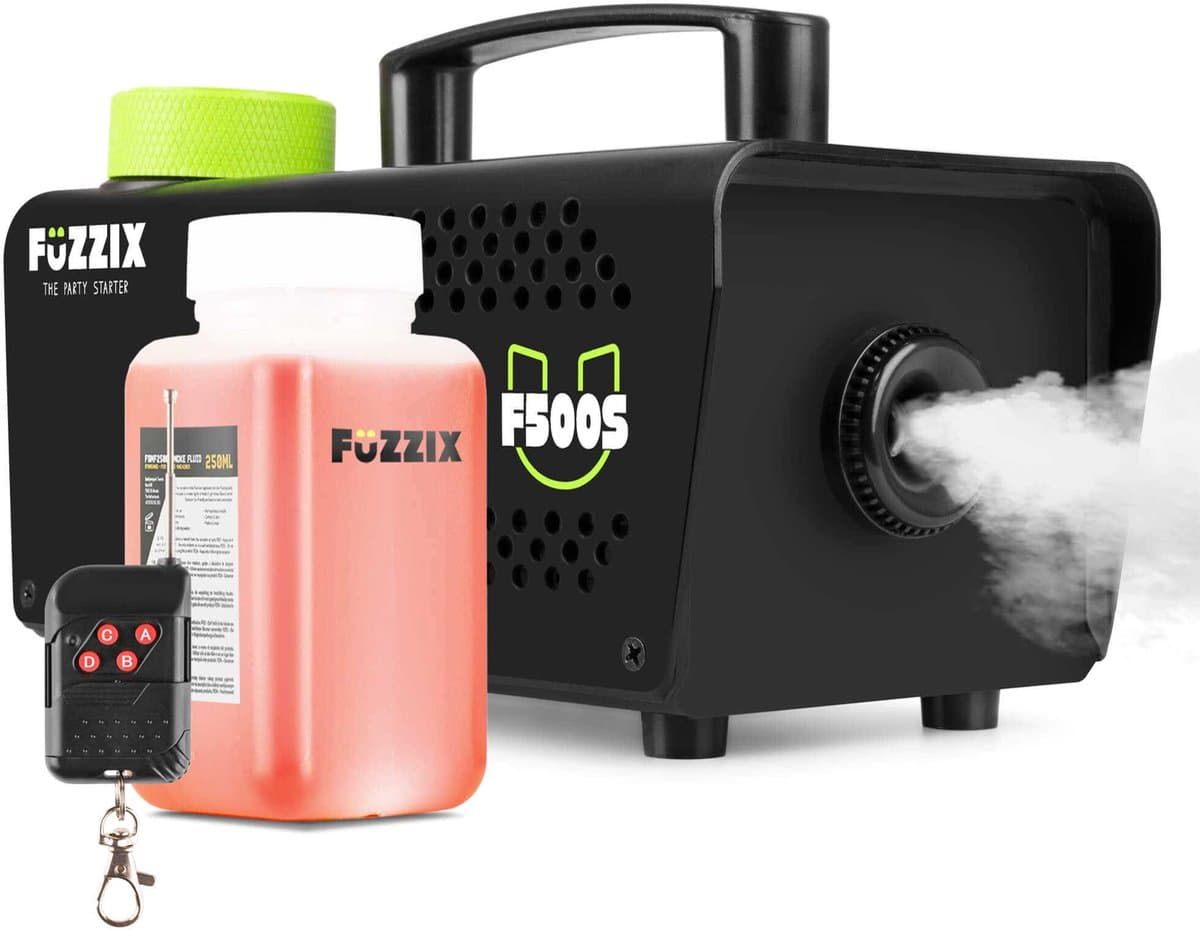 Rookmachine met draadloze afstandsbediening - Fuzzix F500S Party rookmachine 500 Watt - incl 250ml rookvloeistof — afbeelding 1