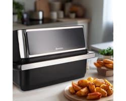 Heteluchtfriteuse Dubbele Luchtfriteuse 11 L - 2850 W Vermogen - Polypropyleen Materiaal - Zwart Koken - Airfryer