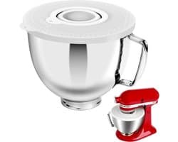 RVS-mengkom - Kom voor keukenmachine - Voor bakken en mixen - Speciaal ontworpen - 5 liter inhoud - Met deksel