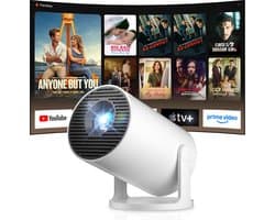 Mini Beamer - 1280 x 720 Resolutie - 4K Ondersteuning - LCD - Wifi 6 En Bluetooth - Draagbaar Mobiele Projector