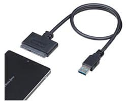 SATA-naar-USB-kabel - Adapter voor 2,5" SATA III-harde schijf - Externe SSD/HDD-datatransfer
