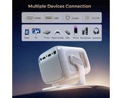 Beamer 350 ANSI Lumen - Full HD 1920x1080 Resolutie - Android 11 Wifi6 Bluetooth 5.4 - Home Theater Projector