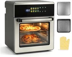 16L, 8-in-1 Heteluchtfriteuse Oven van RVS