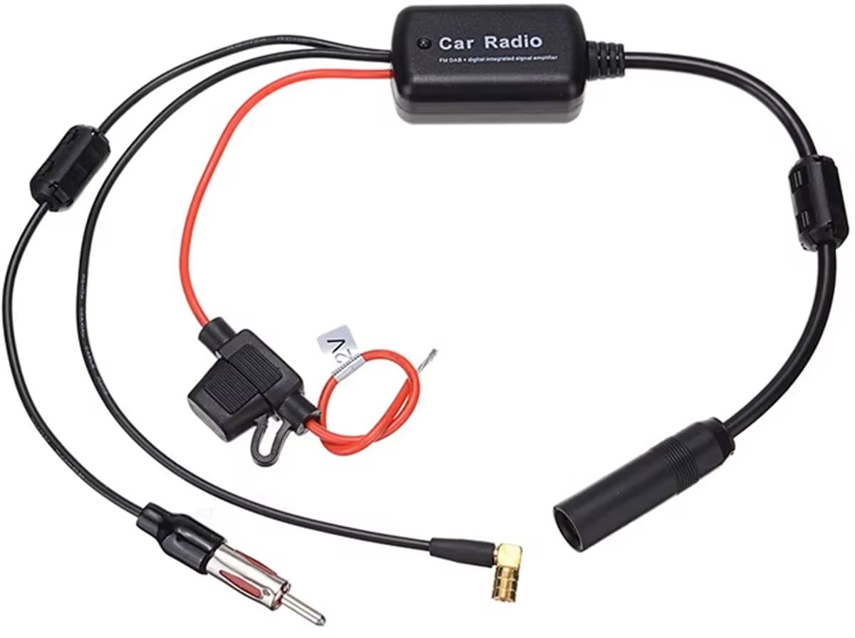Universele Antenne Radio Signaalversterker DAB+/FM/AM - 85-240MHz - 25dB - 34cm - ANT-208-Plus - Zwart — afbeelding 1