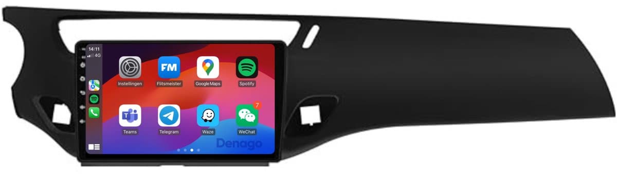 CarPlay autoradio geschikt voor Citroën C3 (2010–2016) & Citroën DS3 (2010–2017) | 9 inch | Android 16 | Draadloos Apple CarPlay & Android Auto | 2GB + 32GB | QuadCore processor | Denago DNG-A60 | 2025 model | 2010 2011 2012 2013 2014 2015 2016 2017 — afbeelding 1