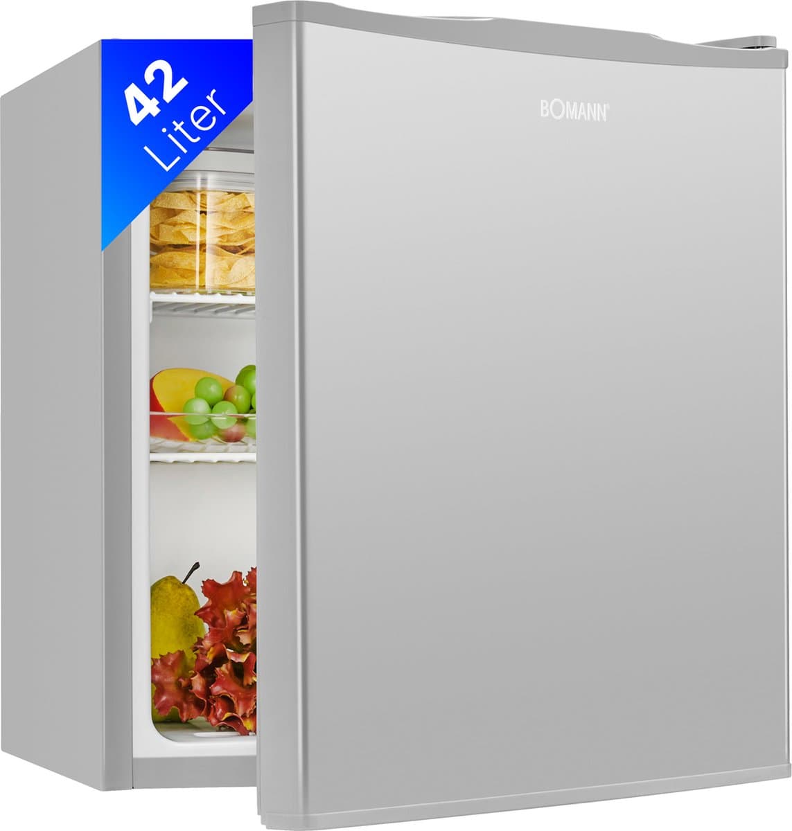 Bomann KB 7346 Mini Koelkast - Barkoelkast - 42 liter - Inox look — afbeelding 1