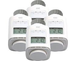 4x Programmeerbare Slimme Radiatorknop voor Energiebesparing tot 30% | Universele Montage
