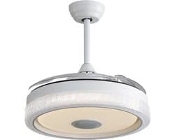 42 Inch Plafondventilator met 32W RGB LED-verlichting (3 Kleurtemperaturen + RGB), 3 ABS-bladen & DC-motor