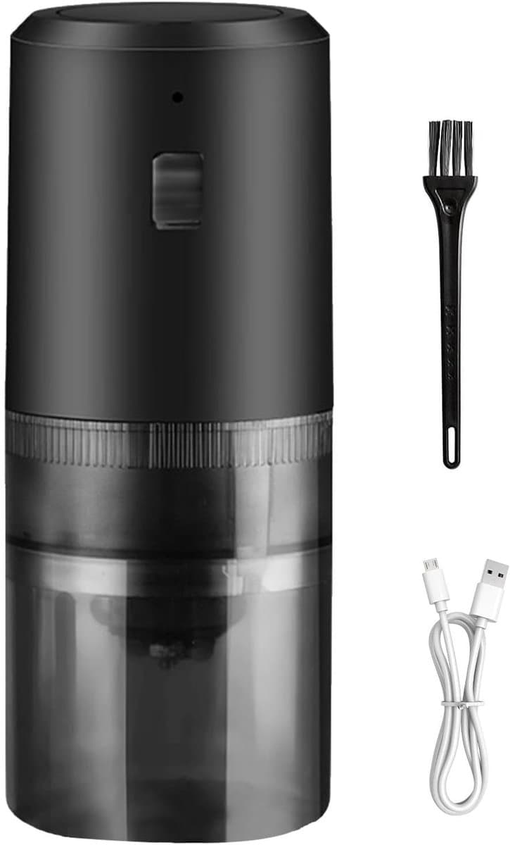 Draagbare koffiemachine, oplaadbare koffiemachines, koffiemachines met schroef, lichte machine, oplaadbare molen, reiskoffiemachines, draagbare koffiemolens — afbeelding 1