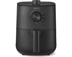 Handmatige heteluchtfriteuse - Olievrij Frituren, Afwasmachine Bestendige Antiaanbakpan en Frituurrek, Matte Zwart