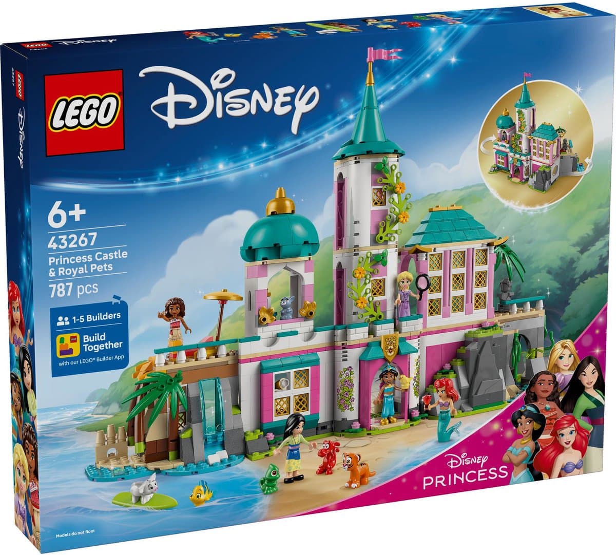 LEGO Disney - Prinsessenkasteel en koninklijke huisdieren Constructiespeelgoed — afbeelding 1