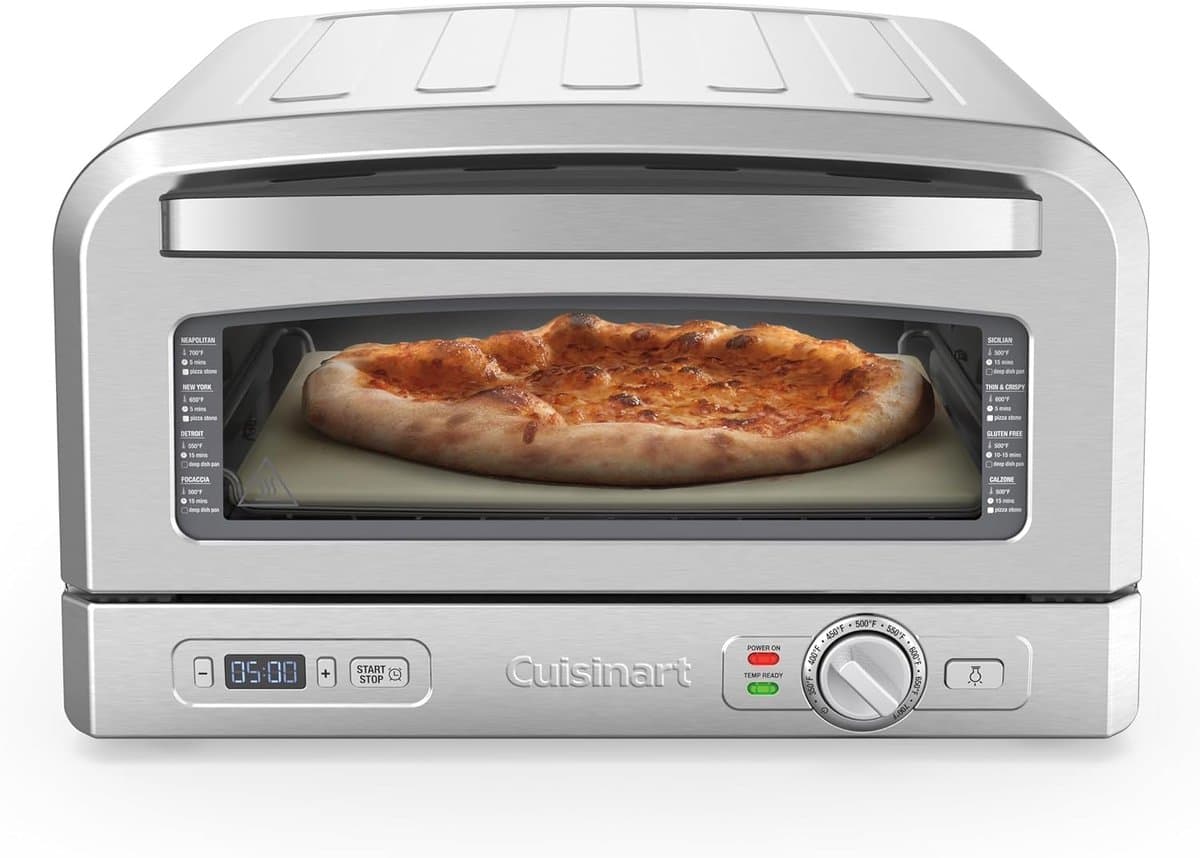 Cuisinart Pizza Oven voor binnen - Incl Complete pizza set - Houtgestookte Pizzaoven tot 30cm - 175ºC tot 400ºC - RVS — afbeelding 1