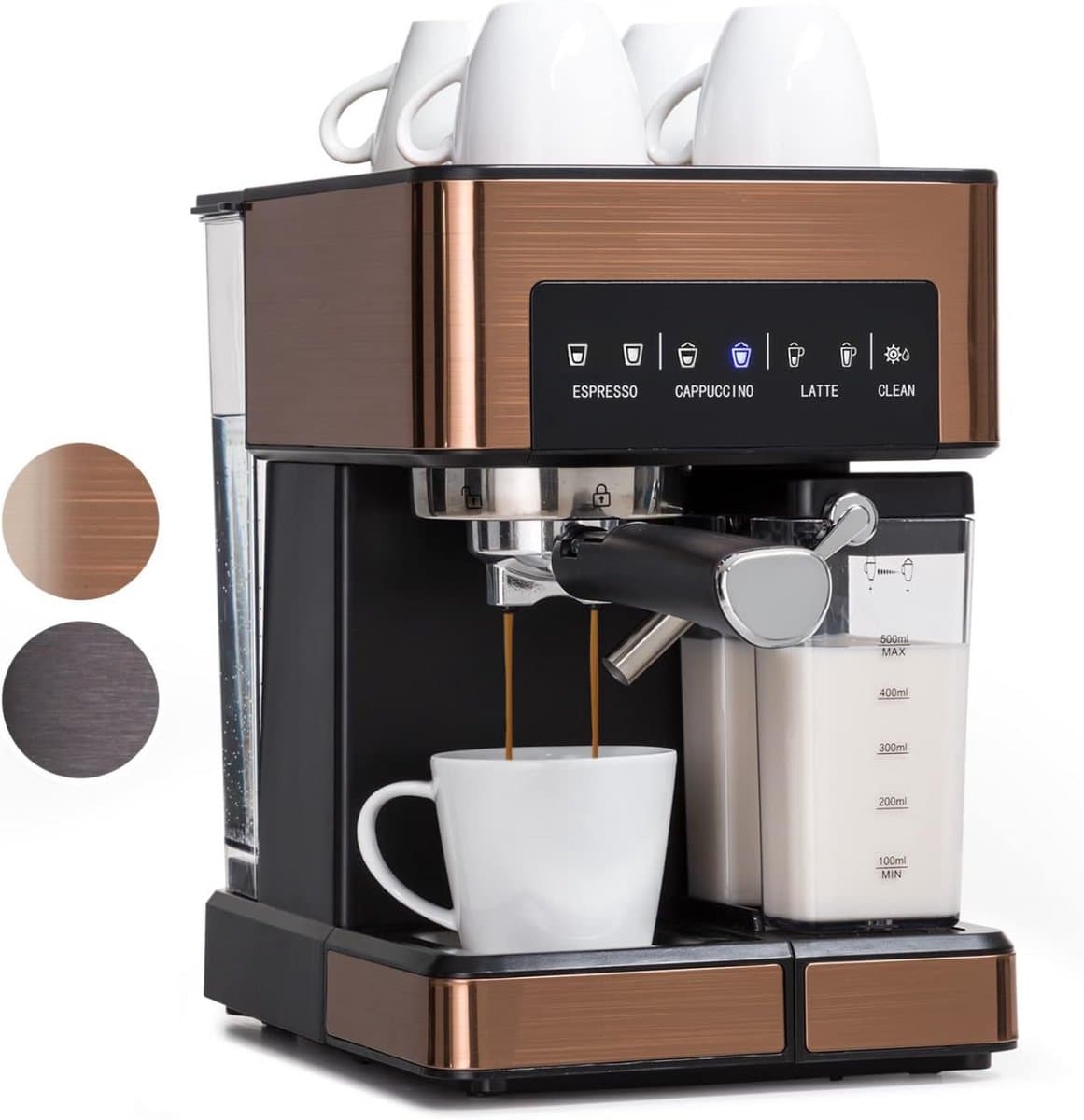 MKSS® Espressomachine - Koffiezetapparaat - Koffiemachines - Bruin — afbeelding 1
