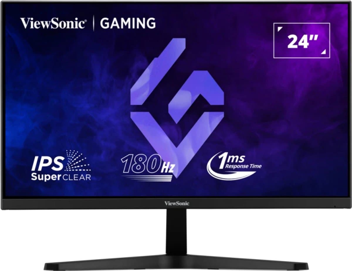 ViewSonic VX24G1-HD - LED-monitor 24" - 1920 x 1080 Full HD (1080p) - IPS - 180 Hz - 300 cdm² - 1000:1 - 1 ms - HDR10 - 2xHDMI, DisplayPort — afbeelding 1