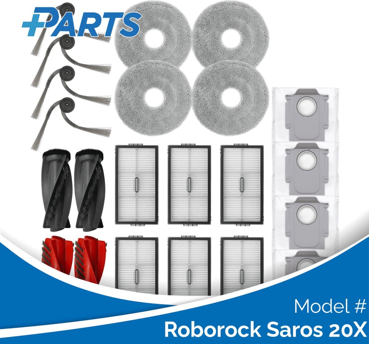 Roborock Saros 20X Onderhoudsset (Plus.Parts® alternatief voor 8.02.0388) — afbeelding 1