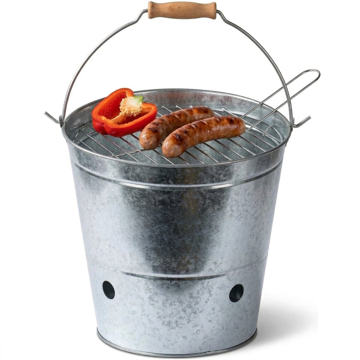 Lomera BBQ Emmer - Barbecue Emmer - Houtskool BBQ Emmer - Mini BBQ Emmer - Tafelmodel BBQ Emmer - Draagbare BBQ Emmer - Portable BBQ - Emmer Barbecue - Emmer BBQ - BBQ Bucket — afbeelding 1